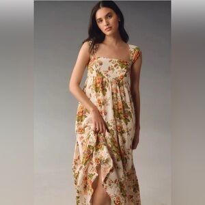 Anthropologie Sleeveless Square-Neck Maxi Dress Size L NWT